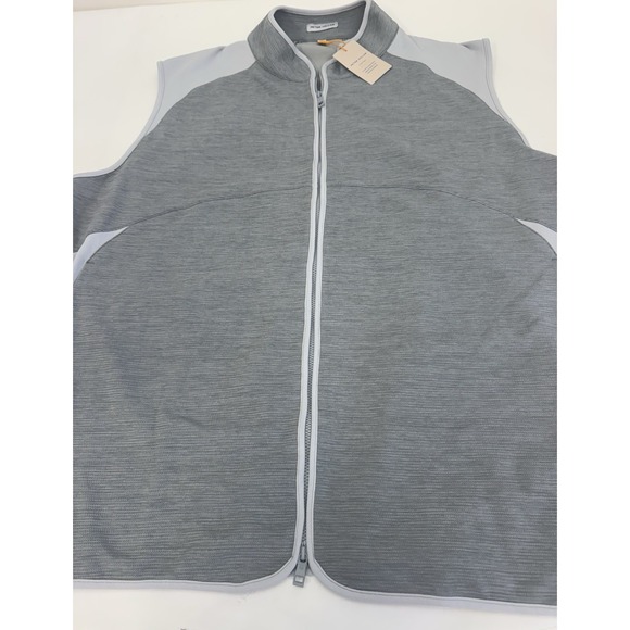 NWT Peter Millar Vista Hybrid Golf Vest Crown Sport Gale Grey Full Zip‎ XXL $165 - Picture 5 of 16